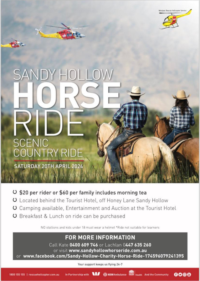 Sandy Hollow Horse Ride Poster 2024